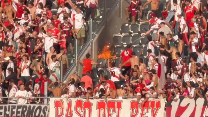 Susto en el Monumental: un principio de incendio en la previa del Superclásico generó tensión en Núñez